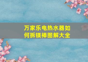 万家乐电热水器如何拆镁棒图解大全