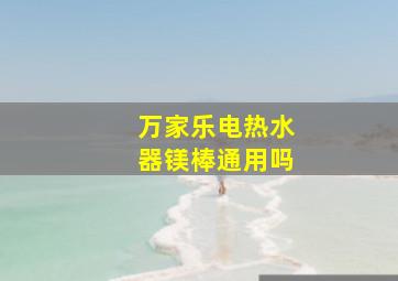 万家乐电热水器镁棒通用吗