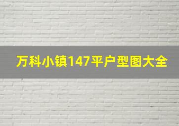 万科小镇147平户型图大全