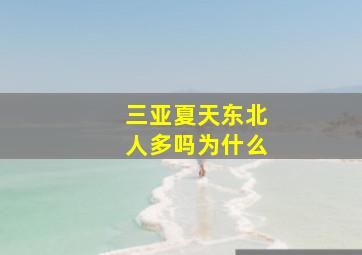 三亚夏天东北人多吗为什么