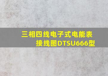 三相四线电子式电能表接线图DTSU666型