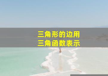 三角形的边用三角函数表示