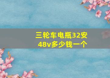 三轮车电瓶32安48v多少钱一个