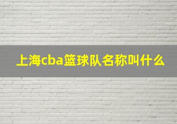 上海cba篮球队名称叫什么