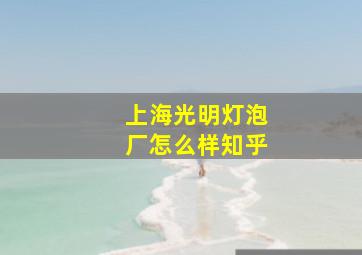 上海光明灯泡厂怎么样知乎