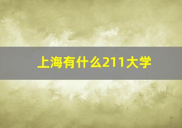 上海有什么211大学