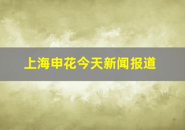 上海申花今天新闻报道