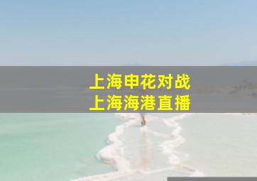 上海申花对战上海海港直播