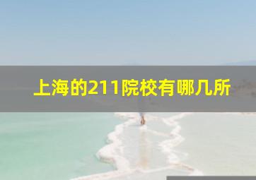 上海的211院校有哪几所