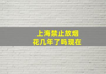 上海禁止放烟花几年了吗现在