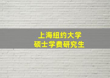 上海纽约大学硕士学费研究生