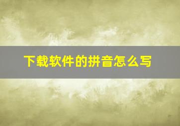 下载软件的拼音怎么写