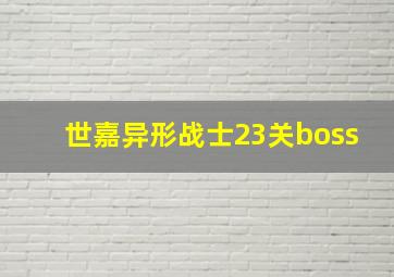 世嘉异形战士23关boss