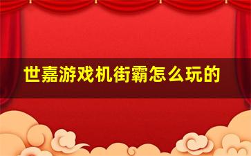 世嘉游戏机街霸怎么玩的