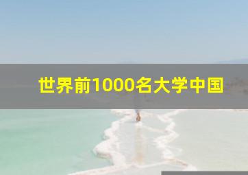 世界前1000名大学中国