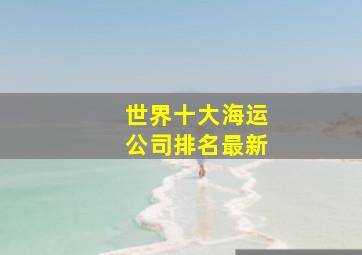 世界十大海运公司排名最新