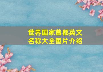 世界国家首都英文名称大全图片介绍