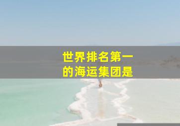 世界排名第一的海运集团是