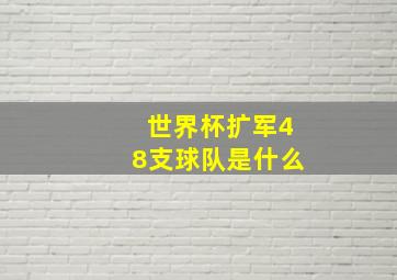 世界杯扩军48支球队是什么