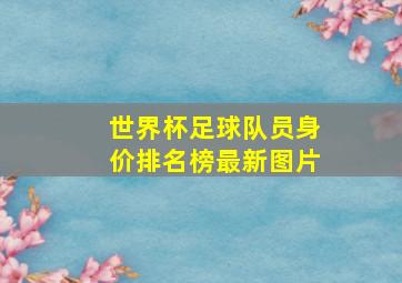 世界杯足球队员身价排名榜最新图片