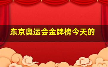 东京奥运会金牌榜今天的