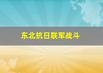 东北抗日联军战斗