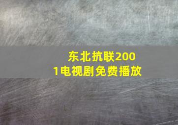 东北抗联2001电视剧免费播放