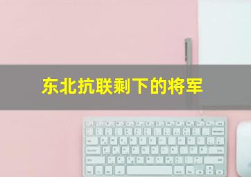 东北抗联剩下的将军