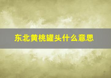 东北黄桃罐头什么意思