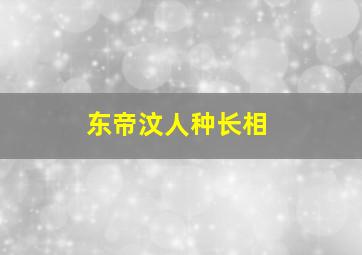 东帝汶人种长相