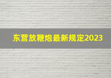 东营放鞭炮最新规定2023