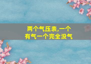 两个气压表,一个有气一个完全没气