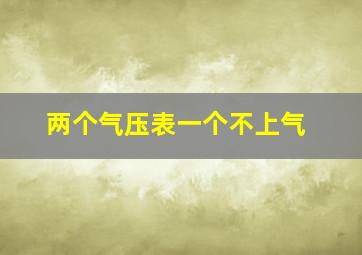 两个气压表一个不上气