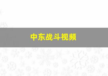 中东战斗视频