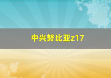 中兴努比亚z17