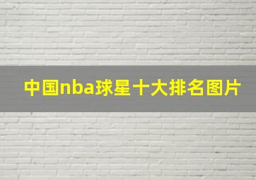 中国nba球星十大排名图片