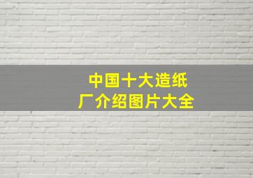 中国十大造纸厂介绍图片大全