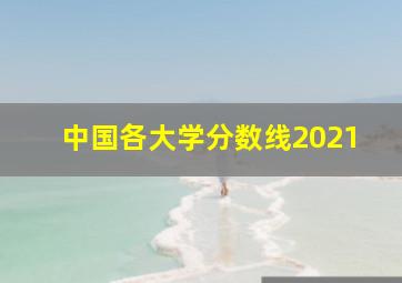 中国各大学分数线2021