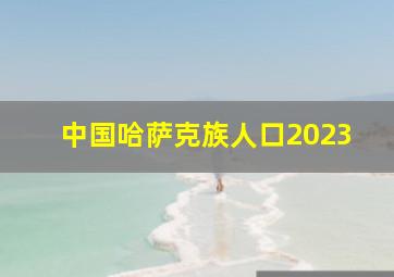 中国哈萨克族人口2023