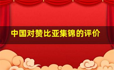 中国对赞比亚集锦的评价