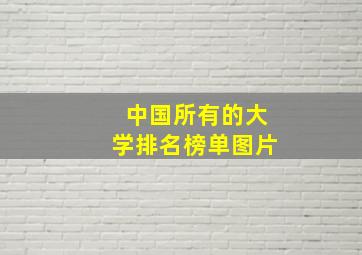 中国所有的大学排名榜单图片