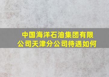 中国海洋石油集团有限公司天津分公司待遇如何