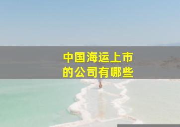 中国海运上市的公司有哪些