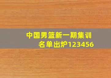 中国男篮新一期集训名单出炉123456