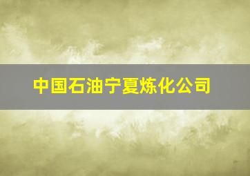 中国石油宁夏炼化公司