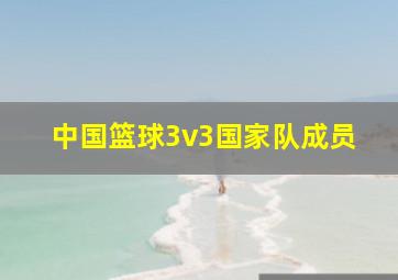 中国篮球3v3国家队成员