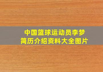 中国篮球运动员李梦简历介绍资料大全图片