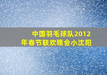 中国羽毛球队2012年春节联欢晚会小沈阳