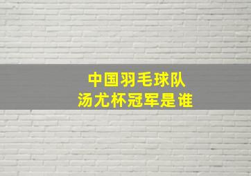 中国羽毛球队汤尤杯冠军是谁