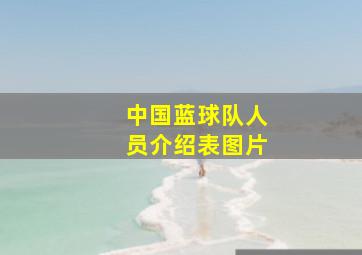 中国蓝球队人员介绍表图片